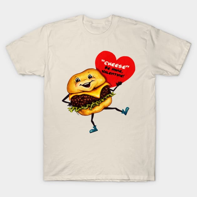 Valentine Cheeseburger T-Shirt by KellyGilleran
